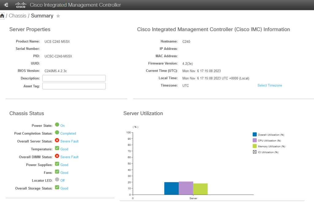 A Cisco IMC Console